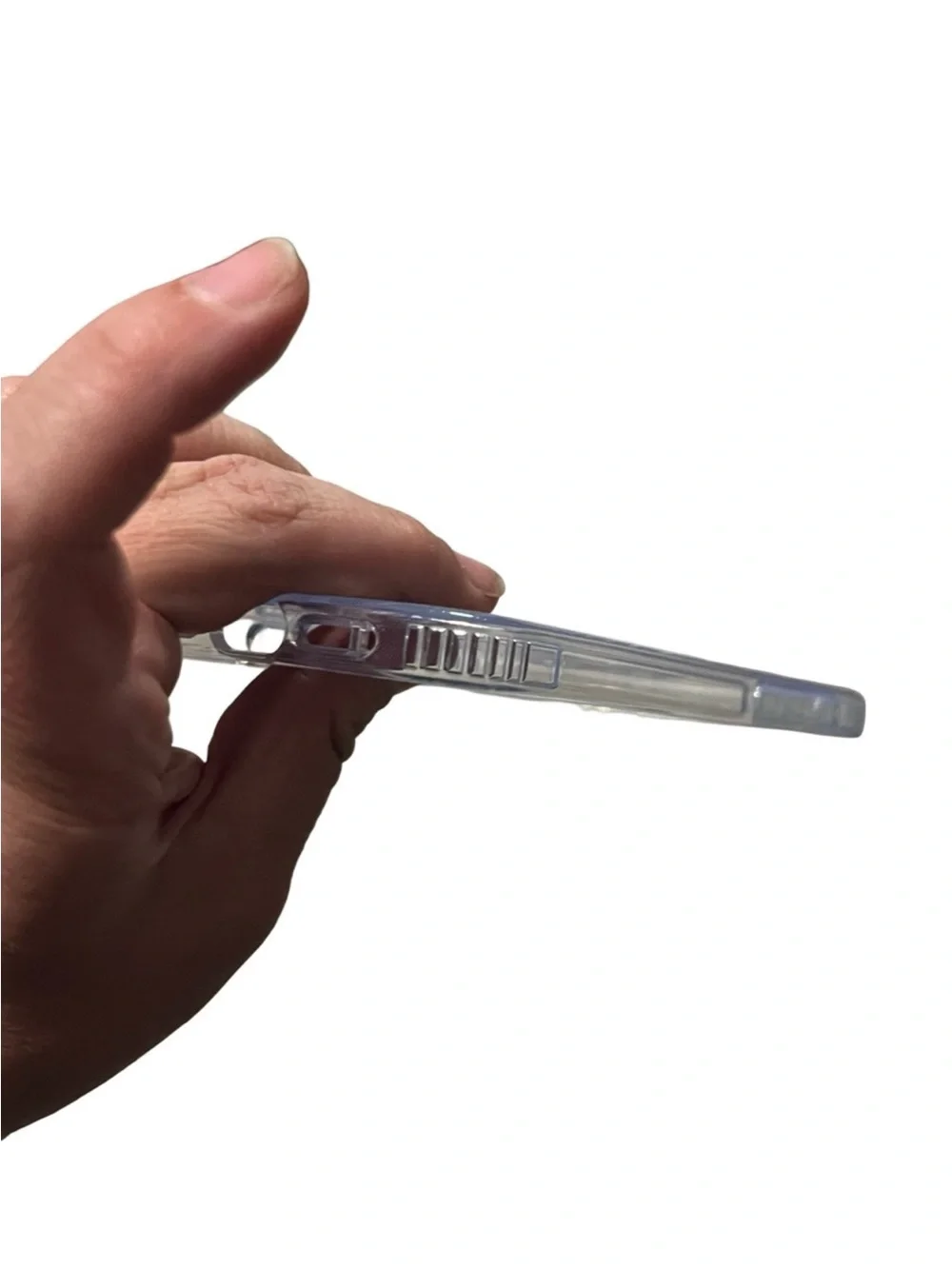 tech21 EvoClear Case for 2024 iPhone Plus - Clear with White Accents